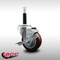 Service Caster 3.5'' SS Maroon Poly Swivel 3/4'' Expanding Stem Caster with Brake SCC-SSEX20S3514-PPUB-MRN-TLB-34 - alternate 4